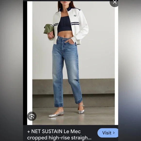 FRAME DENIM LE MAC JEAN LIGHT WASH HIGH RISE STRAIGHT LEG BUTTON FLY JEANS 25NWT - Picture 2 of 16